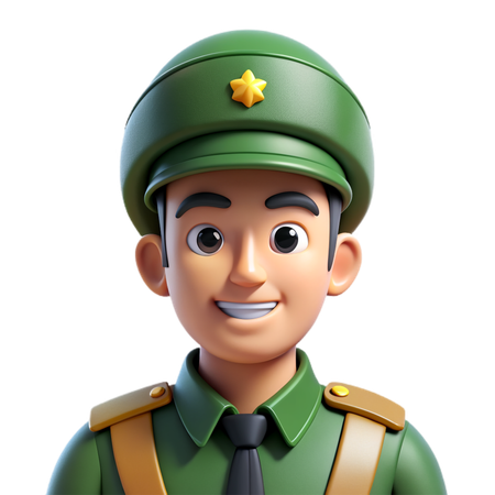 Soldat  3D Icon