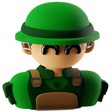 Soldat  3D Icon