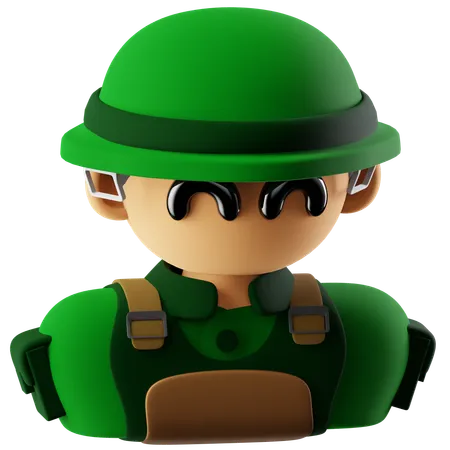 Soldat  3D Icon