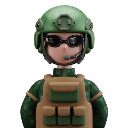 Soldat  3D Icon