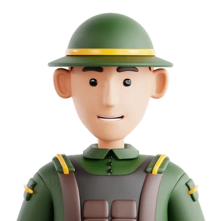 Avatar de soldat  3D Icon