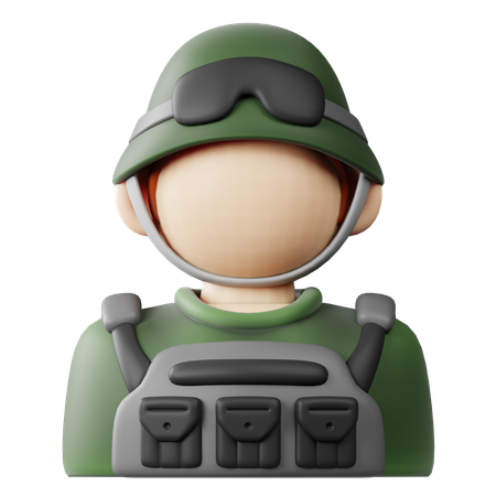 Icône de soldat  3D Icon