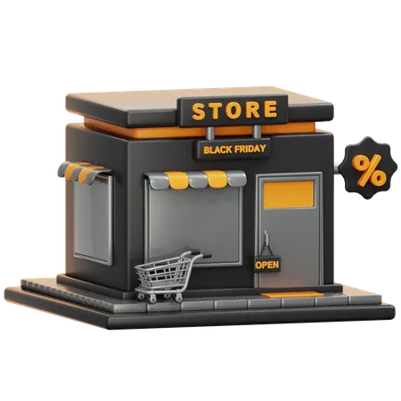 Magasin de vente du vendredi noir  3D Icon