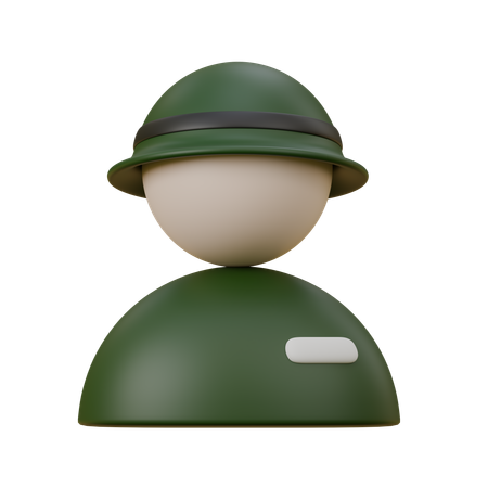 군인  3D Icon
