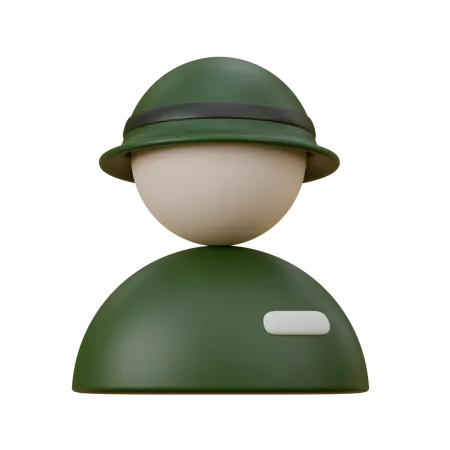 군인  3D Icon