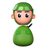 3d soldier avatar logo