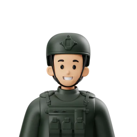 Soldier Avatar  3D Icon