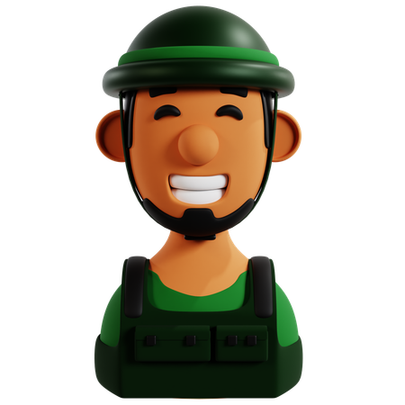 Soldier Avatar Icon  3D Icon