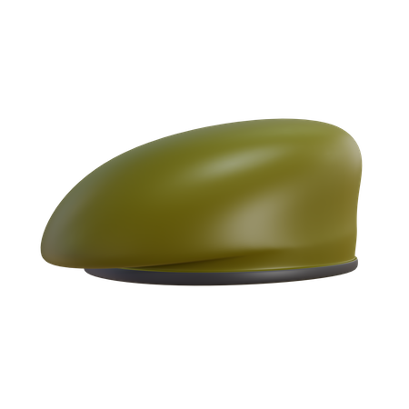 Soldier Beret Hat  3D Illustration