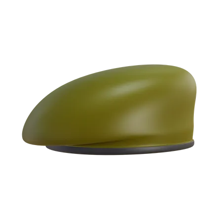 Soldier Beret Hat  3D Illustration