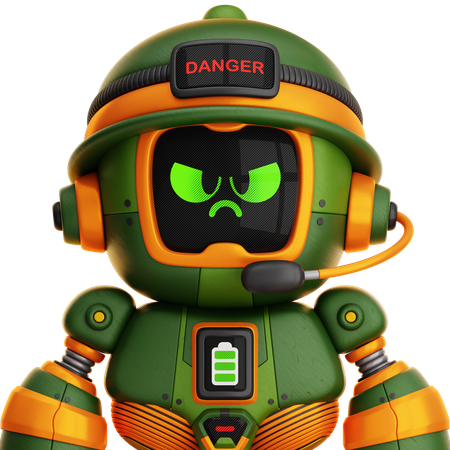 Soldier Robot  3D Icon