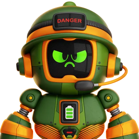 Soldier Robot  3D Icon