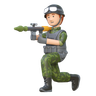 missile launcher emoji 3d