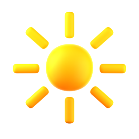 Soleil brillant  3D Icon