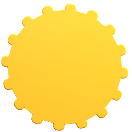 Forme géométrique du soleil  3D Icon