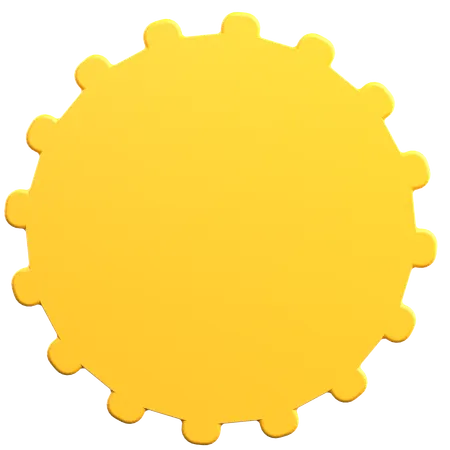 Forme géométrique du soleil  3D Icon