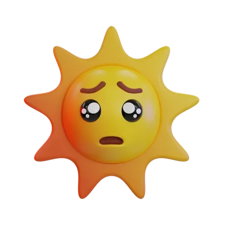 Emoji mendiant le soleil  3D Icon