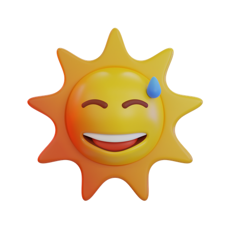 Emoji qui rit au soleil  3D Icon