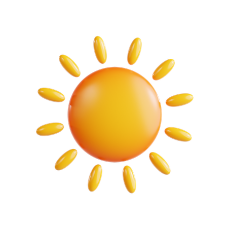 Soleil ensoleillé  3D Icon