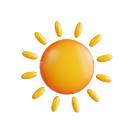 Soleil ensoleillé  3D Icon