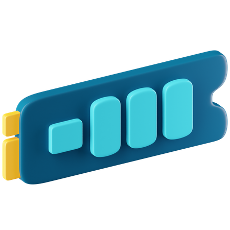 Solid State Drive (SSD)  3D Icon