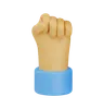 Solidarity fist hand gesture