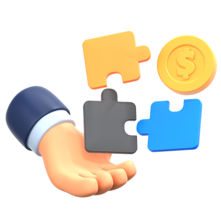 Solución de negocio  3D Icon