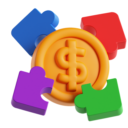 Solución financiera  3D Icon