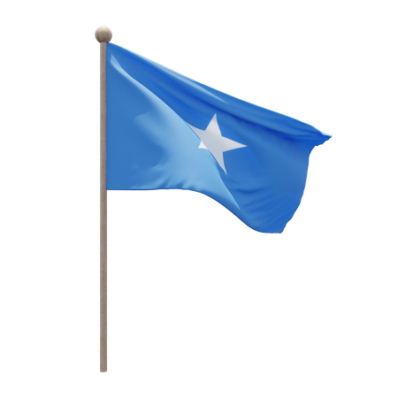 Mât de drapeau de la Somalie  3D Flag