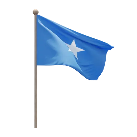 Mât de drapeau de la Somalie  3D Flag