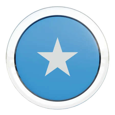 Drapeau rond de Somalie  3D Icon