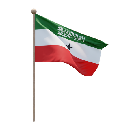 Somaliland Flagpole  3D Flag