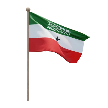 Somaliland Flagpole  3D Flag