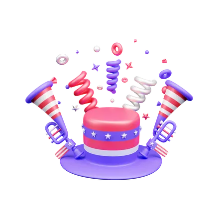 Sombrero americano  3D Icon