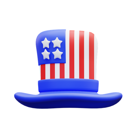 Sombrero americano del tío sam  3D Icon