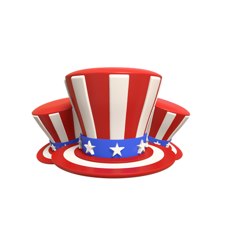 Sombrero americano del tío sam  3D Icon