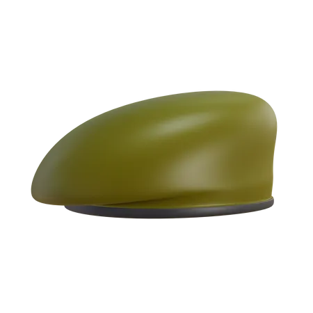 Sombrero de boina de soldado  3D Illustration