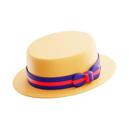 Sombrero canotier  3D Icon