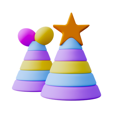 Sombrero de cono de cumpleaños  3D Icon
