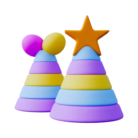 Sombrero de cono de cumpleaños  3D Icon
