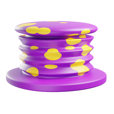 Sombrero de copa de acordeón  3D Icon