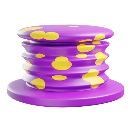 Sombrero de copa de acordeón  3D Icon