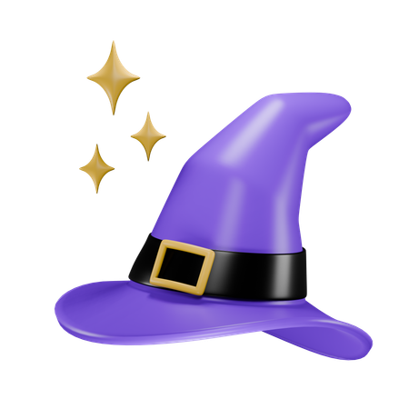 Sombrero de bruja  3D Icon