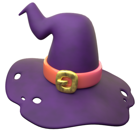 Sombrero de bruja  3D Icon