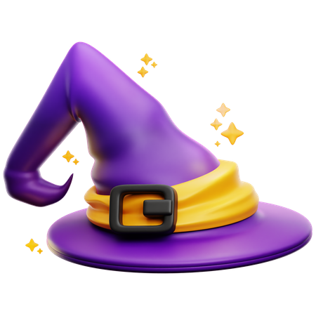 Sombrero de bruja  3D Icon