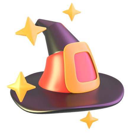 Sombrero de bruja  3D Icon