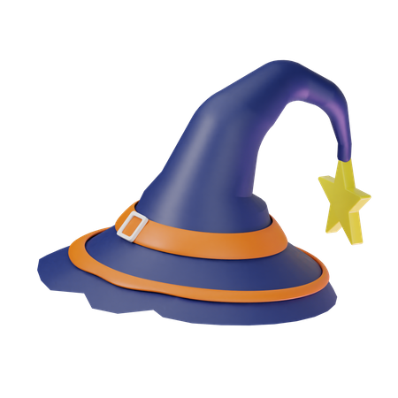 Sombrero de bruja  3D Icon