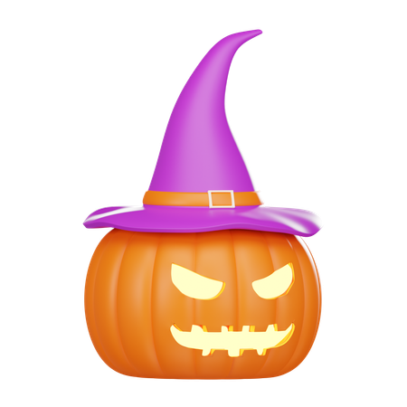 Sombrero de bruja de calabaza  3D Icon