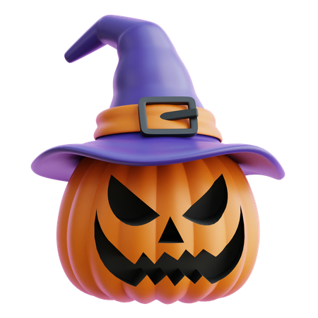 Sombrero de bruja de calabaza  3D Icon