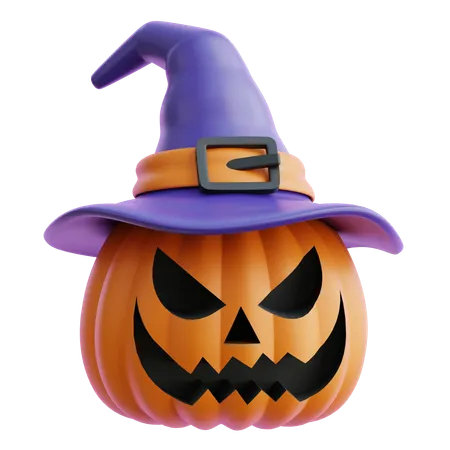 Sombrero de bruja de calabaza  3D Icon